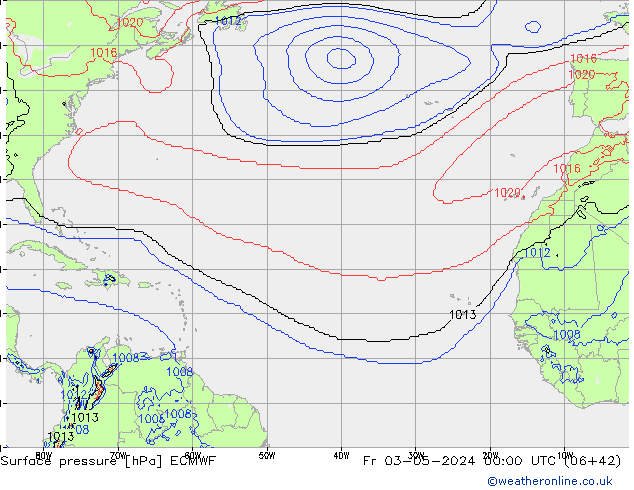 Surface pressure ECMWF Fr 03.05.2024 00 UTC