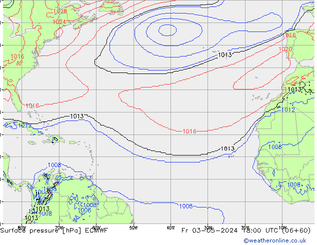 Yer basıncı ECMWF Cu 03.05.2024 18 UTC