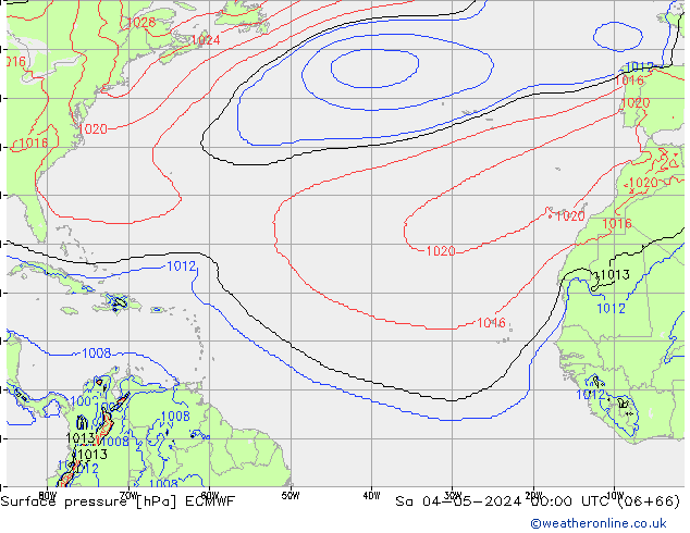 Presión superficial ECMWF sáb 04.05.2024 00 UTC