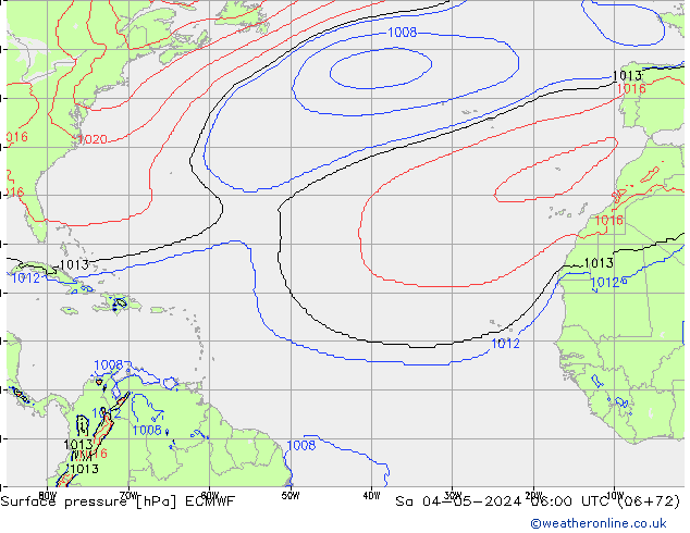 Surface pressure ECMWF Sa 04.05.2024 06 UTC