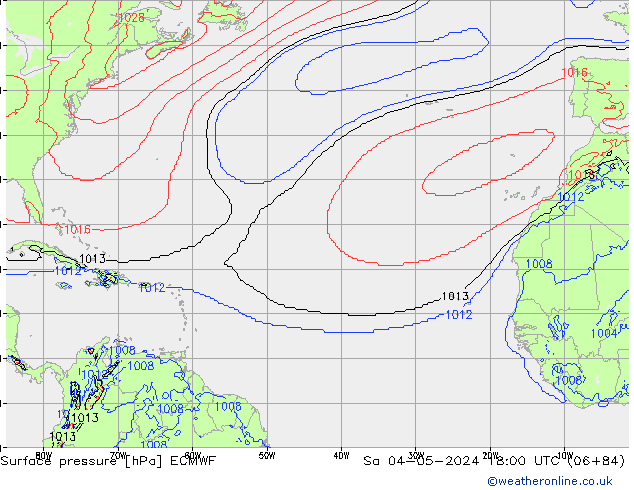 Luchtdruk (Grond) ECMWF za 04.05.2024 18 UTC