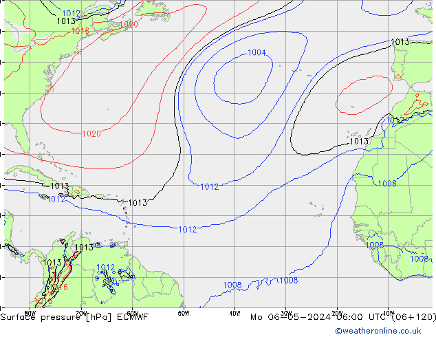 Luchtdruk (Grond) ECMWF ma 06.05.2024 06 UTC