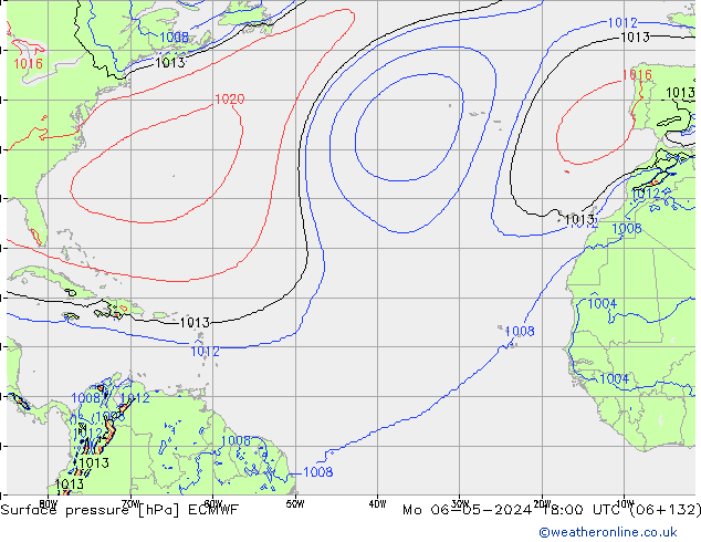 Surface pressure ECMWF Mo 06.05.2024 18 UTC