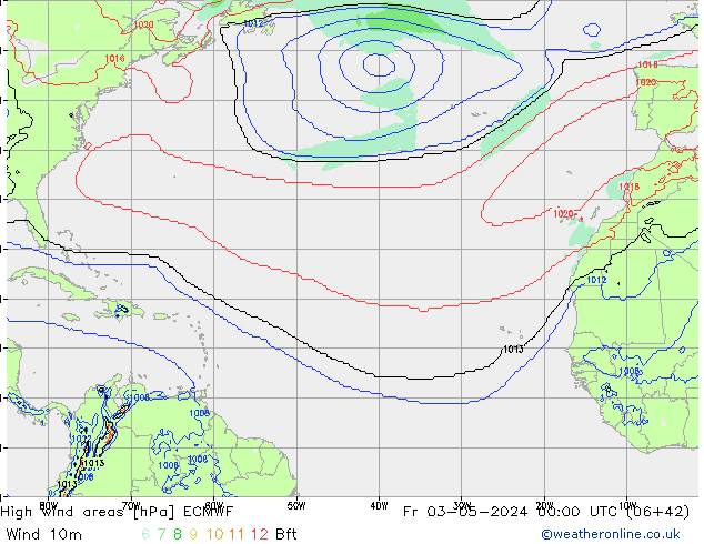 High wind areas ECMWF Fr 03.05.2024 00 UTC