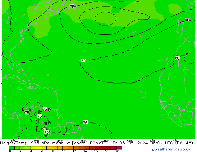 Geop./Temp. 925 hPa ECMWF vie 03.05.2024 06 UTC