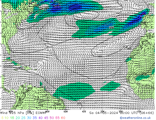 Vent 925 hPa ECMWF sam 04.05.2024 00 UTC