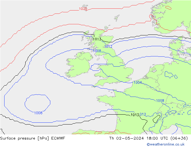 Yer basıncı ECMWF Per 02.05.2024 18 UTC