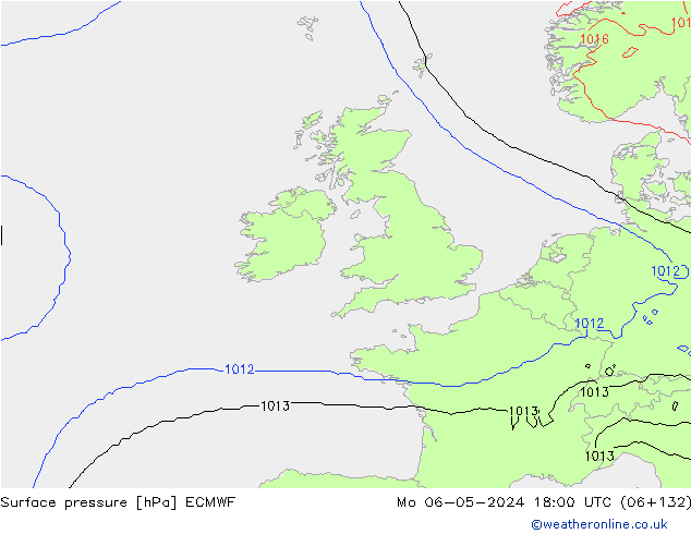 Surface pressure ECMWF Mo 06.05.2024 18 UTC