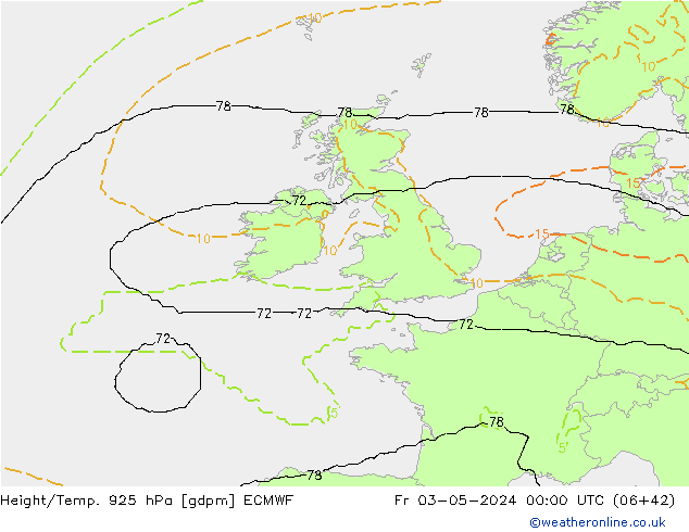 Height/Temp. 925 hPa ECMWF  03.05.2024 00 UTC