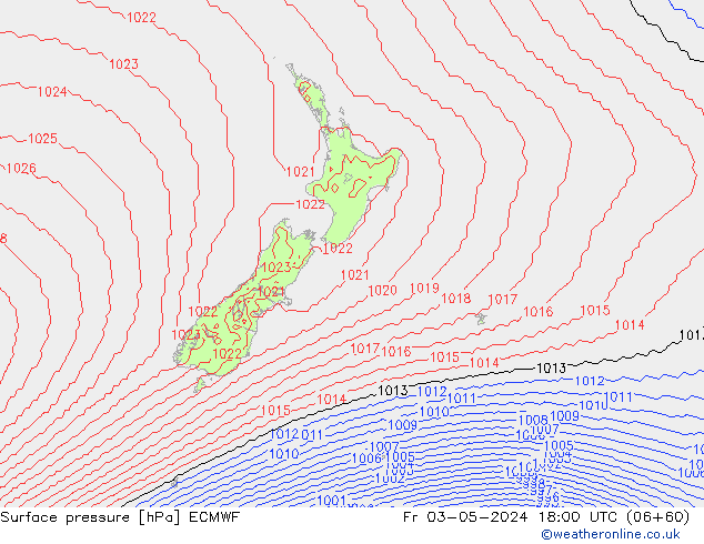 Pressione al suolo ECMWF ven 03.05.2024 18 UTC