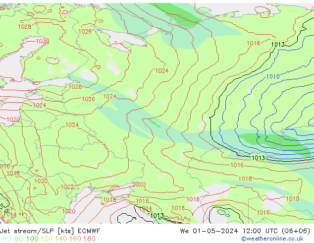 Courant-jet ECMWF mer 01.05.2024 12 UTC