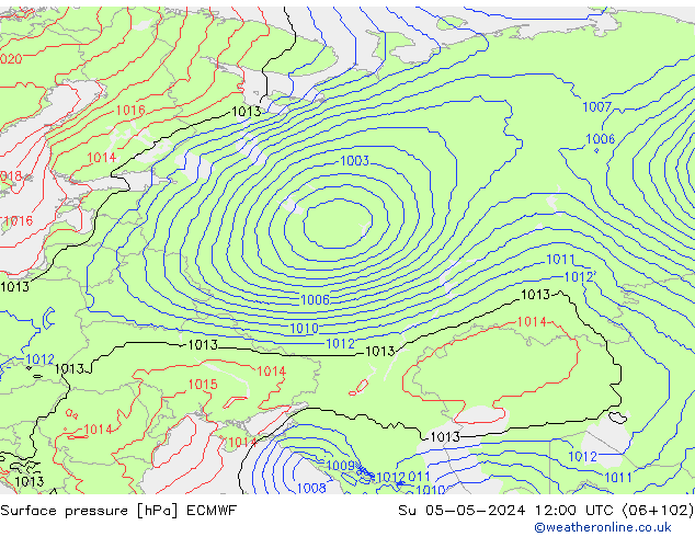 pression de l'air ECMWF dim 05.05.2024 12 UTC