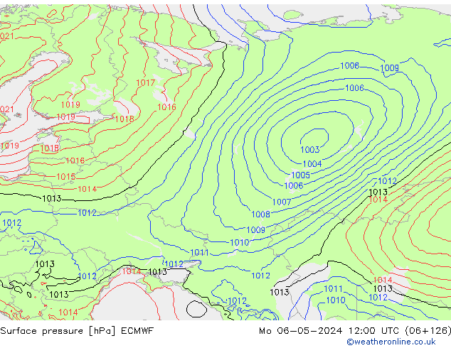 Surface pressure ECMWF Mo 06.05.2024 12 UTC