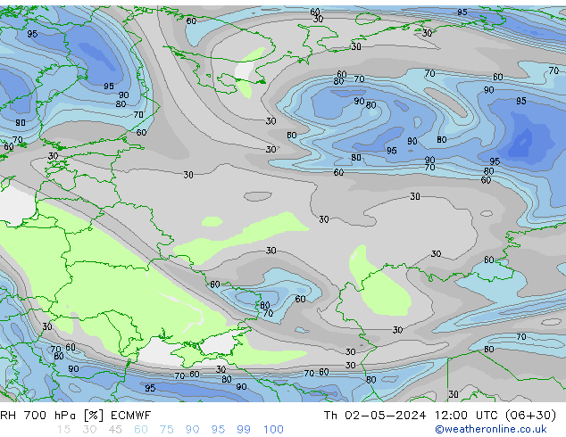 RV 700 hPa ECMWF do 02.05.2024 12 UTC