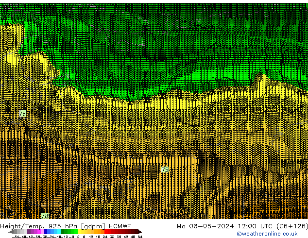 Height/Temp. 925 hPa ECMWF Mo 06.05.2024 12 UTC