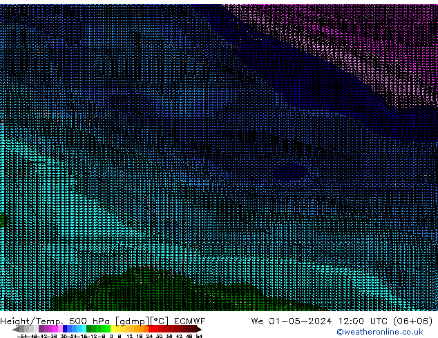 Géop./Temp. 500 hPa ECMWF mer 01.05.2024 12 UTC