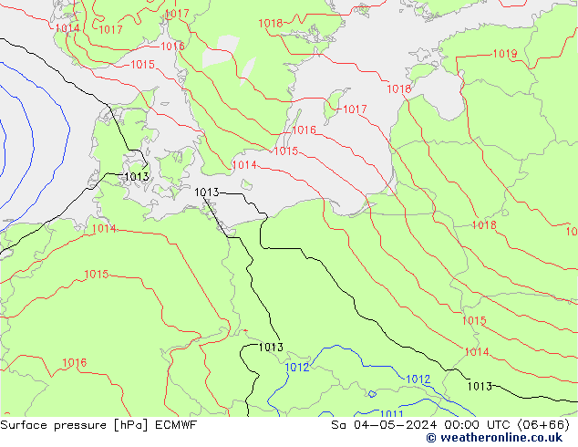 приземное давление ECMWF сб 04.05.2024 00 UTC