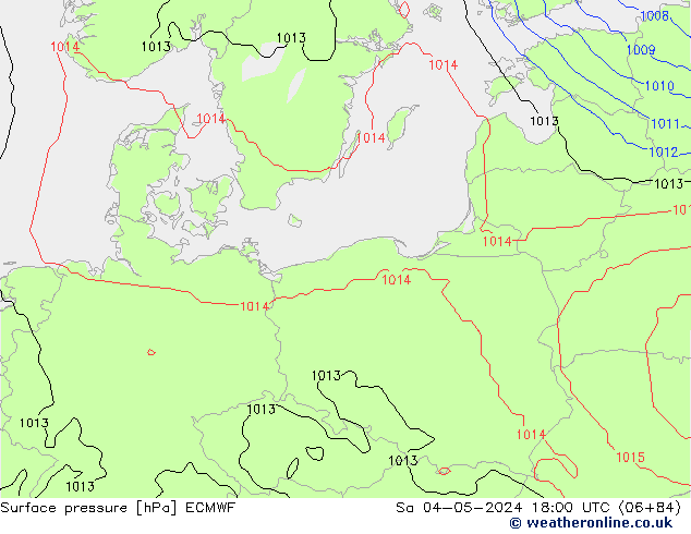 Surface pressure ECMWF Sa 04.05.2024 18 UTC