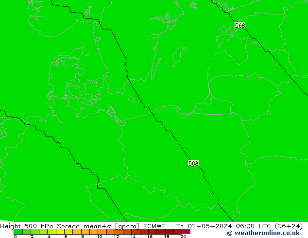 Height 500 гПа Spread ECMWF чт 02.05.2024 06 UTC