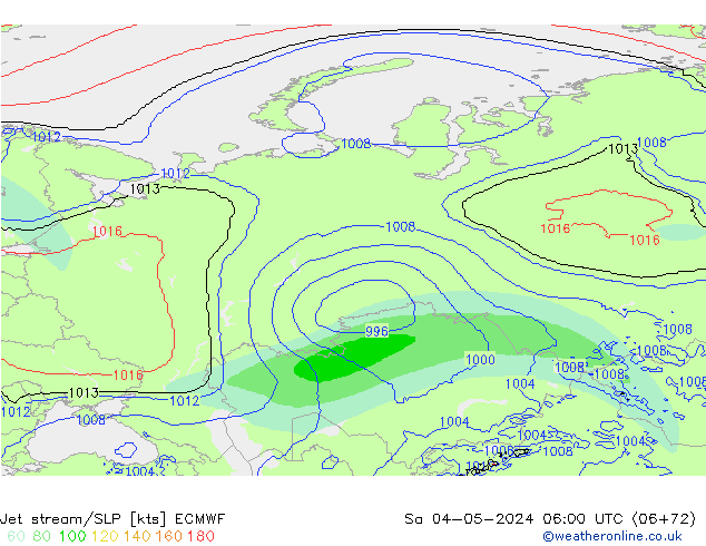 Courant-jet ECMWF sam 04.05.2024 06 UTC