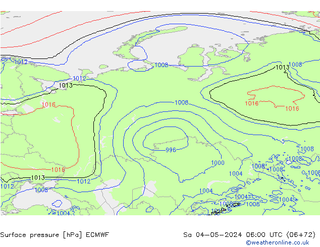 pression de l'air ECMWF sam 04.05.2024 06 UTC