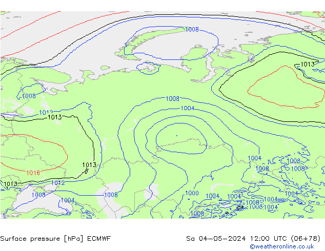 ciśnienie ECMWF so. 04.05.2024 12 UTC