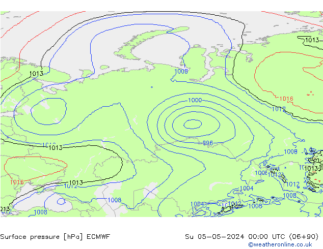 Bodendruck ECMWF So 05.05.2024 00 UTC