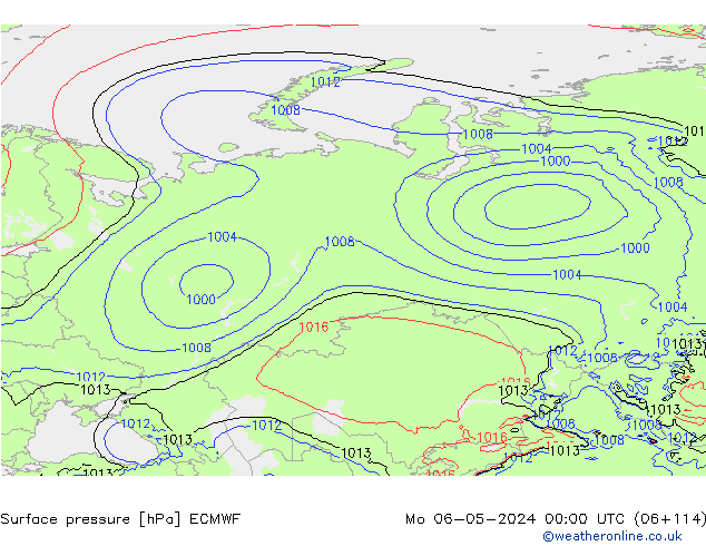 Surface pressure ECMWF Mo 06.05.2024 00 UTC