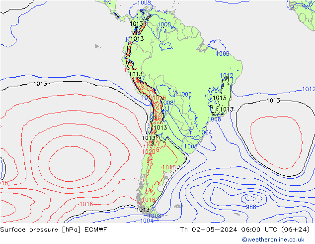 Yer basıncı ECMWF Per 02.05.2024 06 UTC