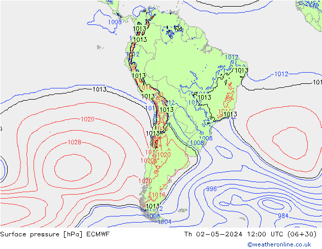 Yer basıncı ECMWF Per 02.05.2024 12 UTC