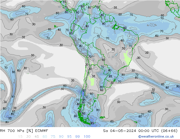 RH 700 hPa ECMWF Sa 04.05.2024 00 UTC