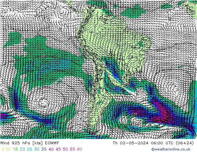 Wind 925 hPa ECMWF Th 02.05.2024 06 UTC