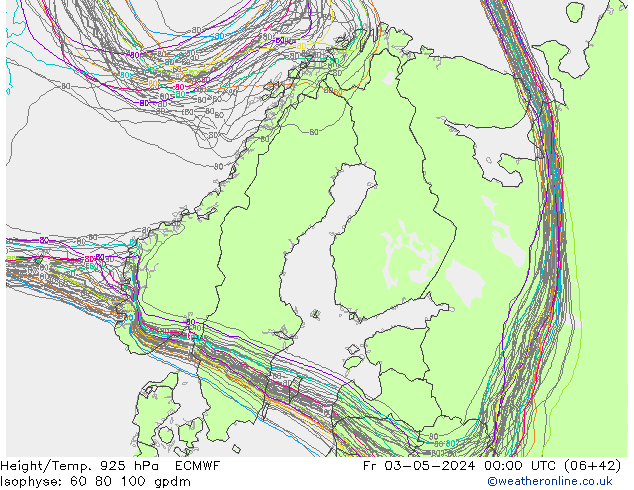 Géop./Temp. 925 hPa ECMWF ven 03.05.2024 00 UTC