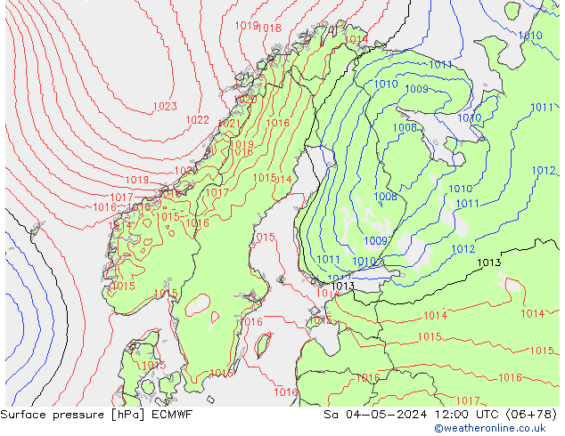 Yer basıncı ECMWF Cts 04.05.2024 12 UTC