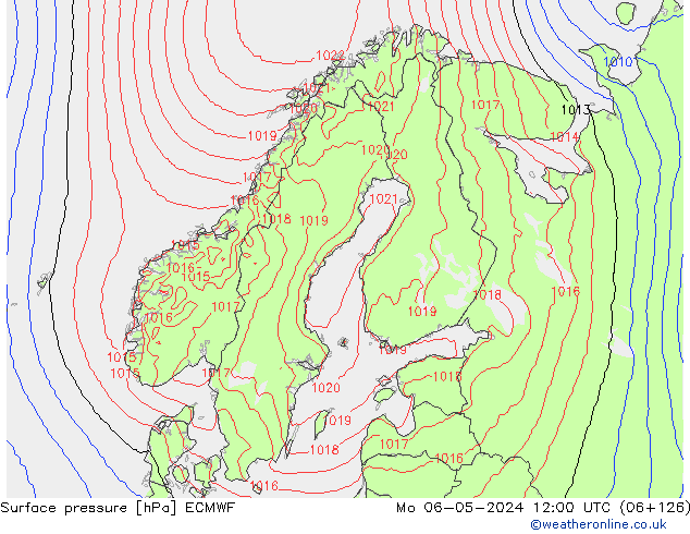 Yer basıncı ECMWF Pzt 06.05.2024 12 UTC