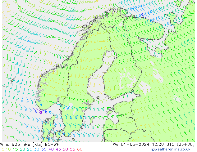 Wind 925 hPa ECMWF Mi 01.05.2024 12 UTC