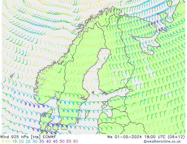 Wind 925 hPa ECMWF Mi 01.05.2024 18 UTC