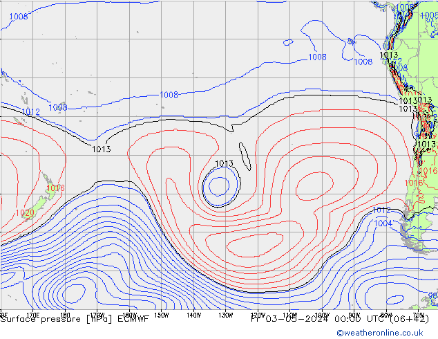 Atmosférický tlak ECMWF Pá 03.05.2024 00 UTC