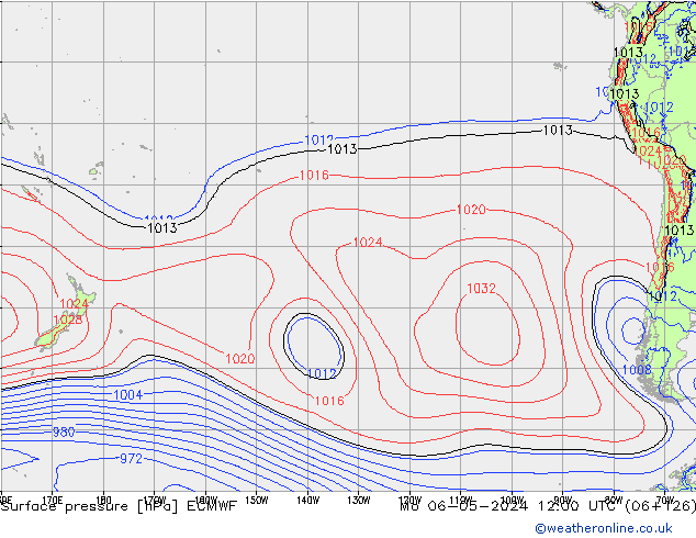 Yer basıncı ECMWF Pzt 06.05.2024 12 UTC