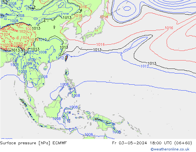 pression de l'air ECMWF ven 03.05.2024 18 UTC