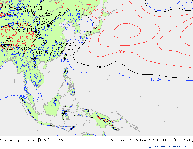 Yer basıncı ECMWF Pzt 06.05.2024 12 UTC