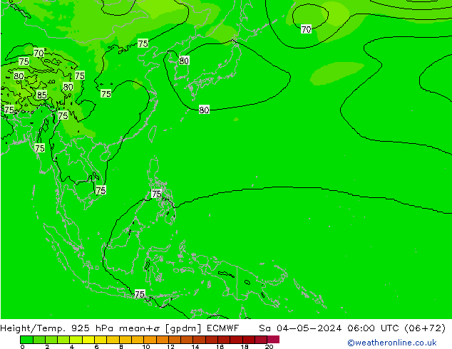 Hoogte/Temp. 925 hPa ECMWF za 04.05.2024 06 UTC