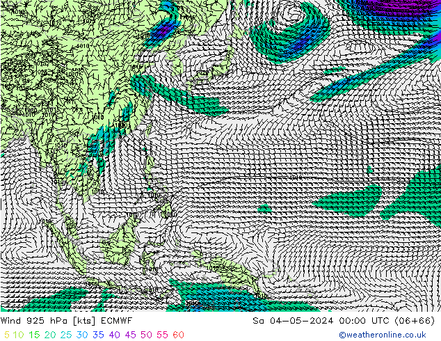 Wind 925 hPa ECMWF Sa 04.05.2024 00 UTC