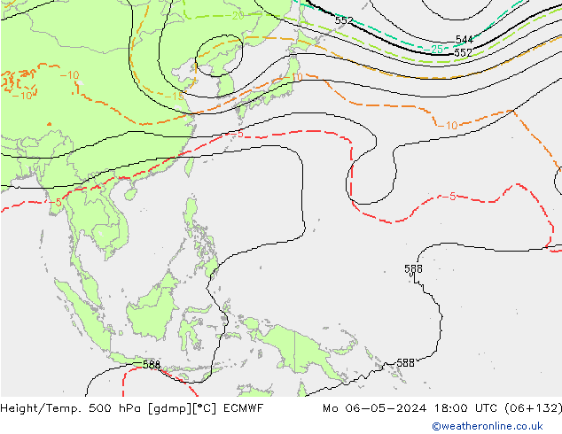 Height/Temp. 500 hPa ECMWF Seg 06.05.2024 18 UTC