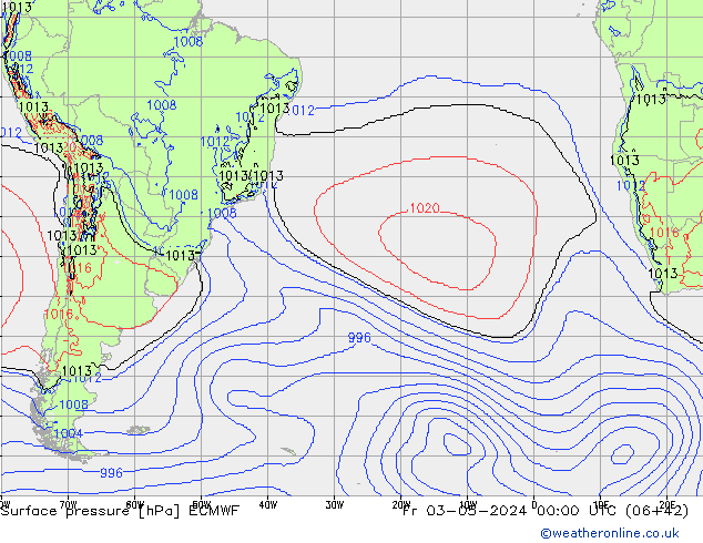 pression de l'air ECMWF ven 03.05.2024 00 UTC