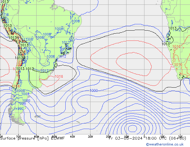 Yer basıncı ECMWF Cu 03.05.2024 18 UTC