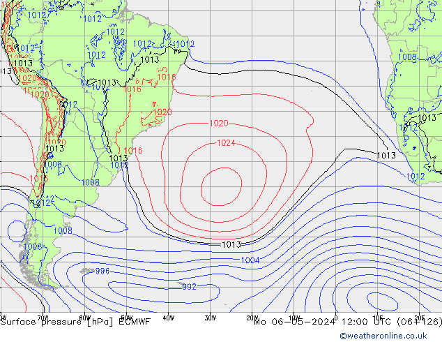 Surface pressure ECMWF Mo 06.05.2024 12 UTC