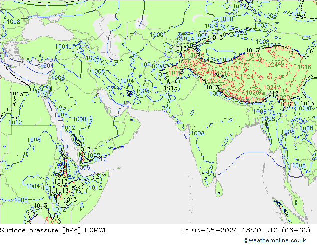 приземное давление ECMWF пт 03.05.2024 18 UTC