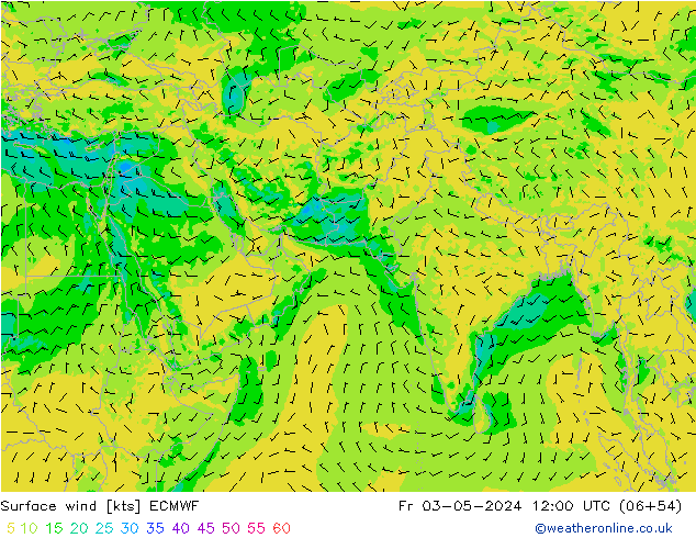 Surface wind ECMWF Fr 03.05.2024 12 UTC