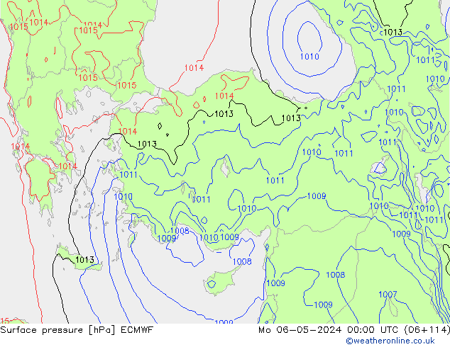 Yer basıncı ECMWF Pzt 06.05.2024 00 UTC